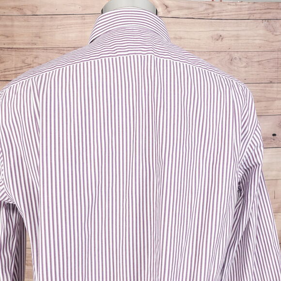 STAFFORD SIGNATURE THE EXECUTIVE SHIRT STRIPED DRESS SHIRT MENS 16 34-35 - Picture 5 of 7